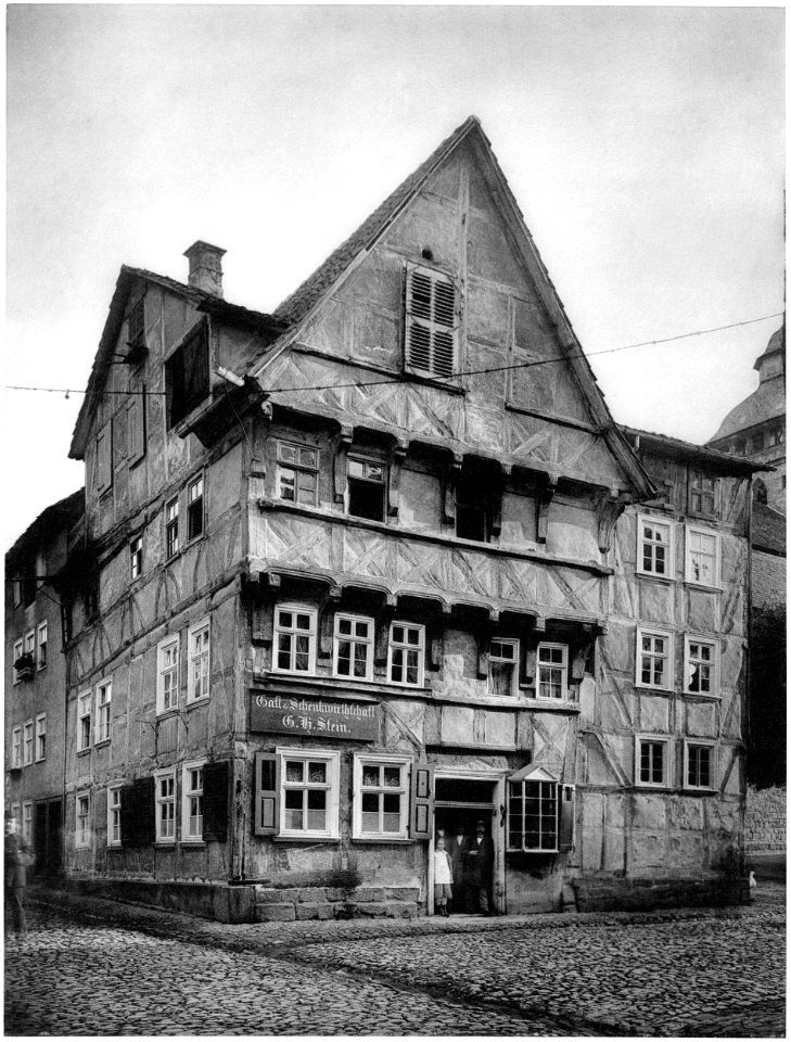 Ludwig Bickell-Hessische Holzbauten-Heft 01-1887-036-Witzenhausen Ecke des Kirchplatzes 1480