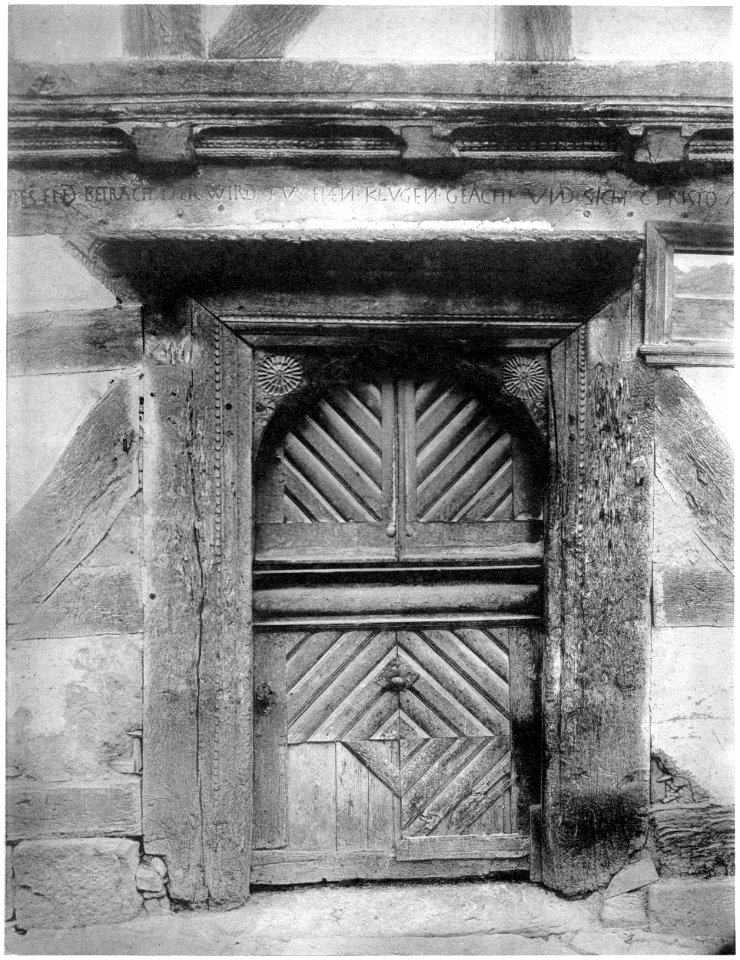 Ludwig Bickell-Hessische Holzbauten-Heft 02 03-1891-023-Hachborn Hausthuere von Nr 16 1675