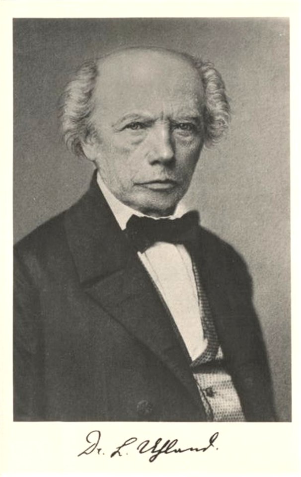 Ludwig Uhland (Sammelfotografie um 1860)