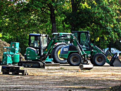 Excavator tractor the vehicle