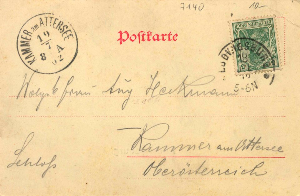 Ludwigsburg, Baden-Württemberg - Stadtansicht (back) (Zeno Ansichtskarten)