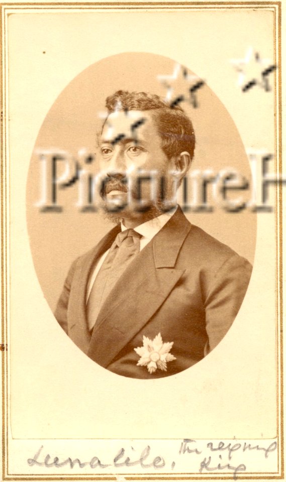 Lunalilo, carte de visite by Menzies Dickson, ca. 1870