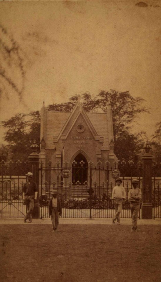 Lunalilo Mausoleum, photograph by H. L. Chase, Mission Houses Museum Archives