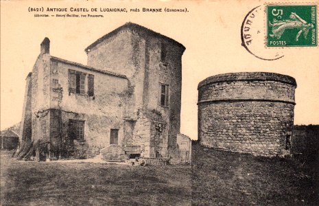 Lugaignac antique-castel-de-lugaignac-pres-branne-1912