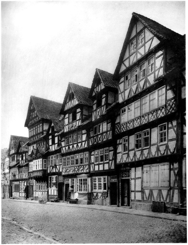 Ludwig Bickell-Hessische Holzbauten-Heft 01-1887-011-Allendorf a W Soedergasse Nr 40-47 nach dem Brand von 1638