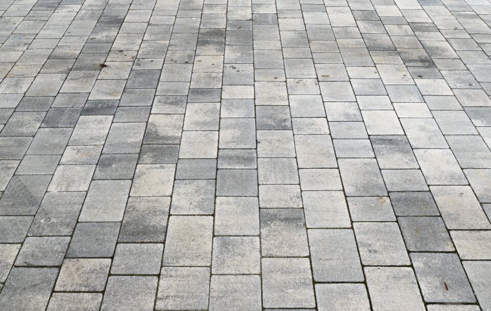 Concrete blocks paved slabs