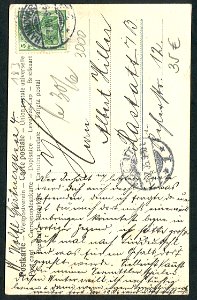 Ludwig Hemmer PC 0602 Gruss vom Schützenfest Hannover. Einzug der Schützen in's Rundteil. Adressseite hochkant