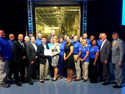 Luther Strange BASF Huntsville's 400 millionth catalyst 1