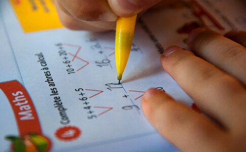 Calculation school student photo
