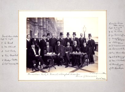 Luncheon party to French and English Aviators by Sir (John) Benjamin Stone