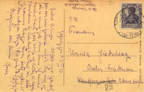 Lychen, Brandenburg - Zenssee (back) (Zeno Ansichtskarten)