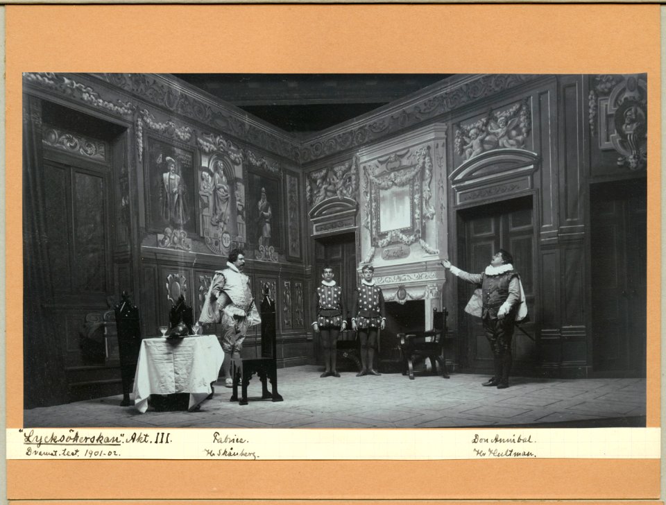 Lycksökerskan, Dramatiska teatern 1902. Föreställningsbild - SMV - H13 037