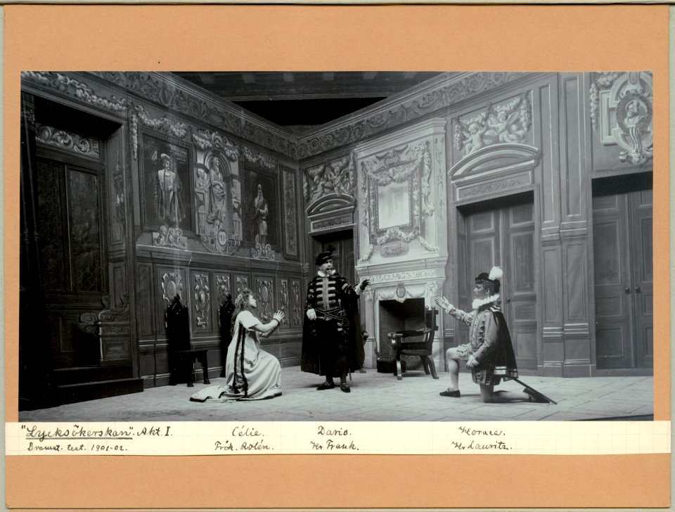 Lycksökerskan, Dramatiska teatern 1902. Föreställningsbild - SMV - H13 035