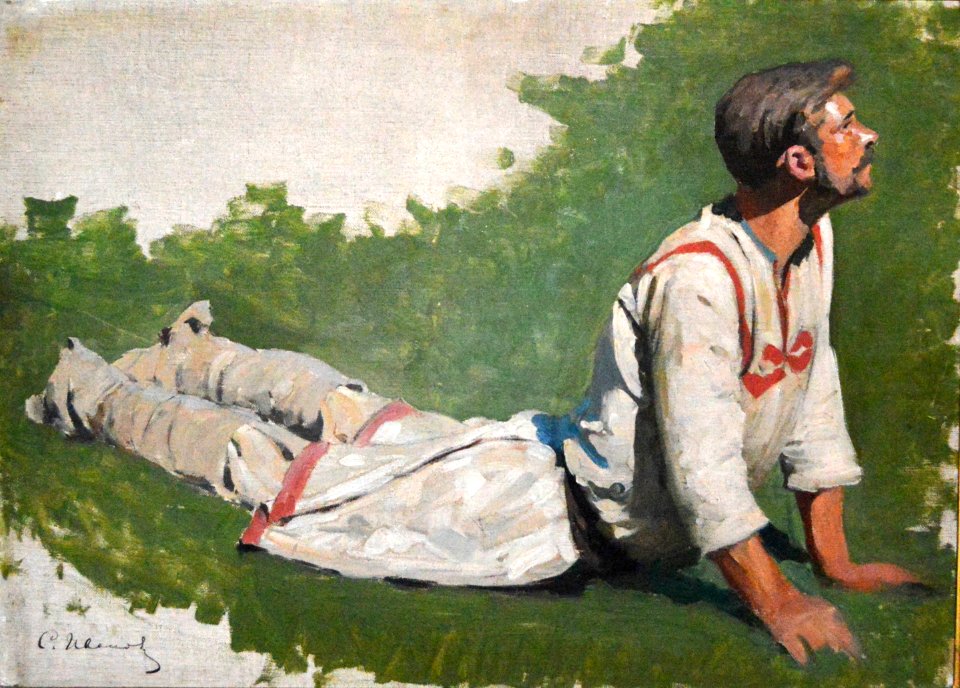 Lying Zyrian by Sergey Vasilyevich Ivanov (1896-98)-b