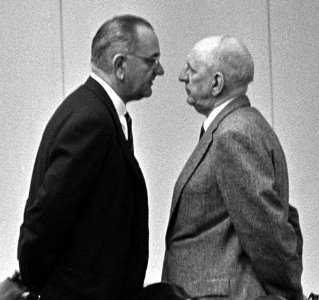 Lyndon Johnson and Richard Russell cropped photo