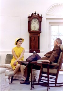 Lynda Bird Johnson with the President