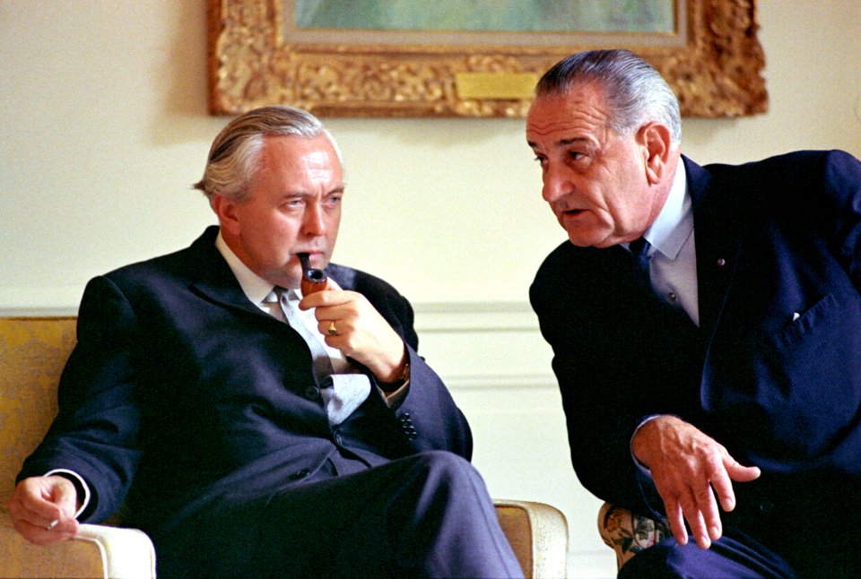 Lyndon B. Johnson meets with Prime Minister Harold Wilson C2537-5