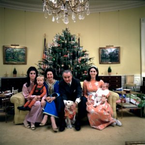 Lyndon B. Johnson's family Xmas Eve 1968 photo