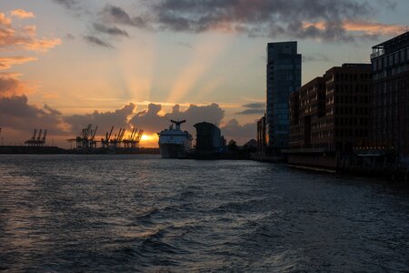 Hamburg port elbe hanseatic city