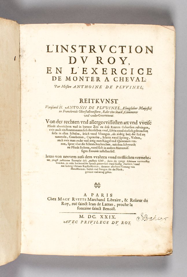 L´instruction du Roy, en exercice de monter a cheval, 1629 - Skoklosters slott - 109896