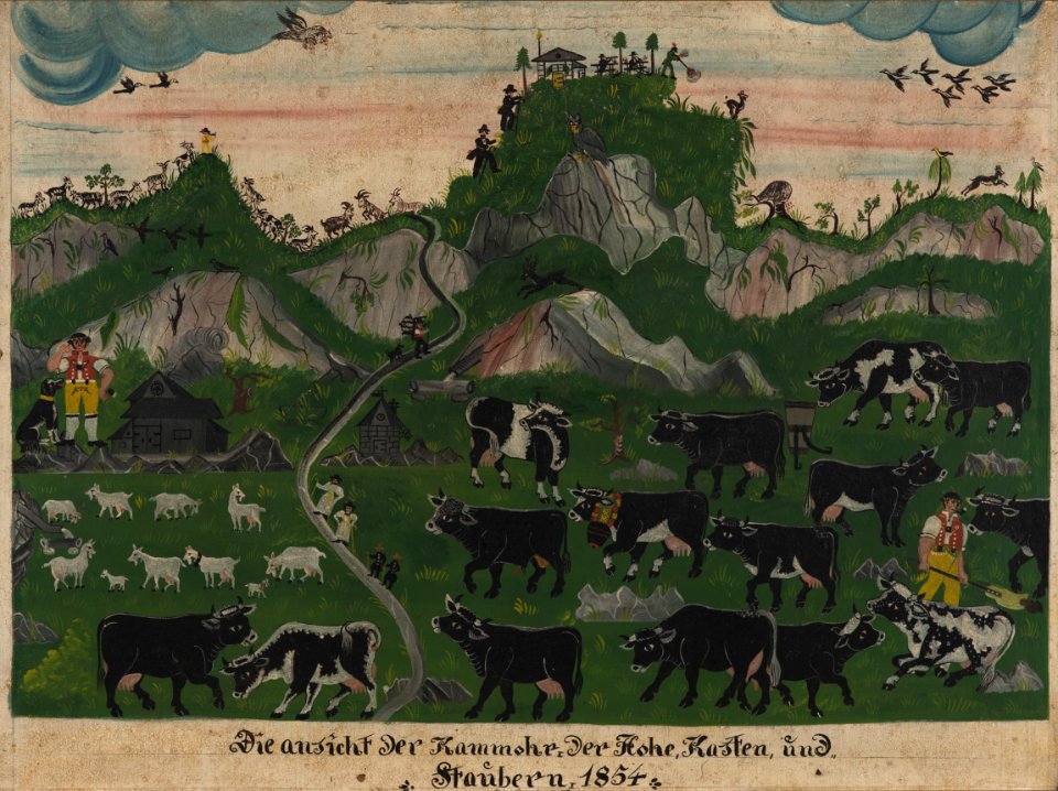 Lämmler Bartholomäus - Viehweide unter Kamor, Hohem Kasten und Staubern