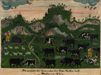 Lämmler Bartholomäus - Viehweide unter Kamor, Hohem Kasten und Staubern