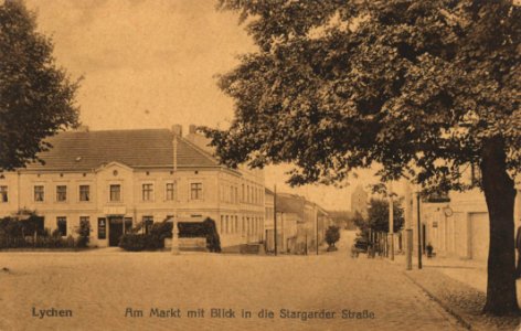 Lychen, Brandenburg - Marktplatz und Stargarder Straße (Zeno Ansichtskarten)