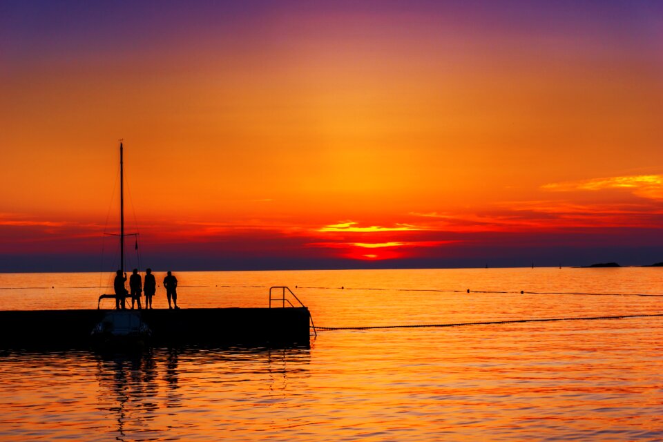 Abendstimmung port summer