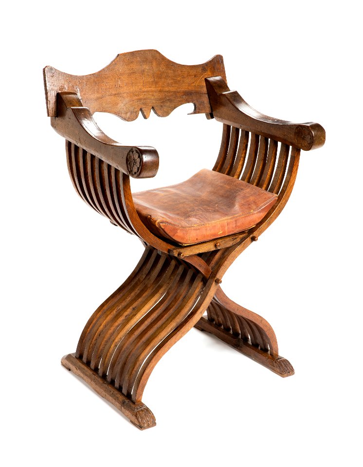Länstol, scherenstuhl från 1500-talet - Hallwylska museet - 108554