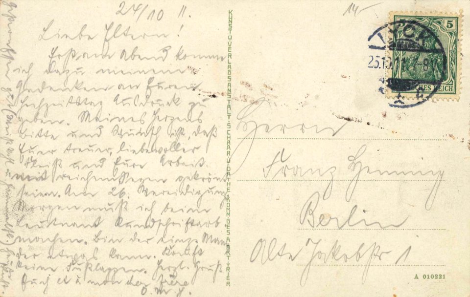 Lyck, Ostpreußen - Stadtansicht (back) (Zeno Ansichtskarten)