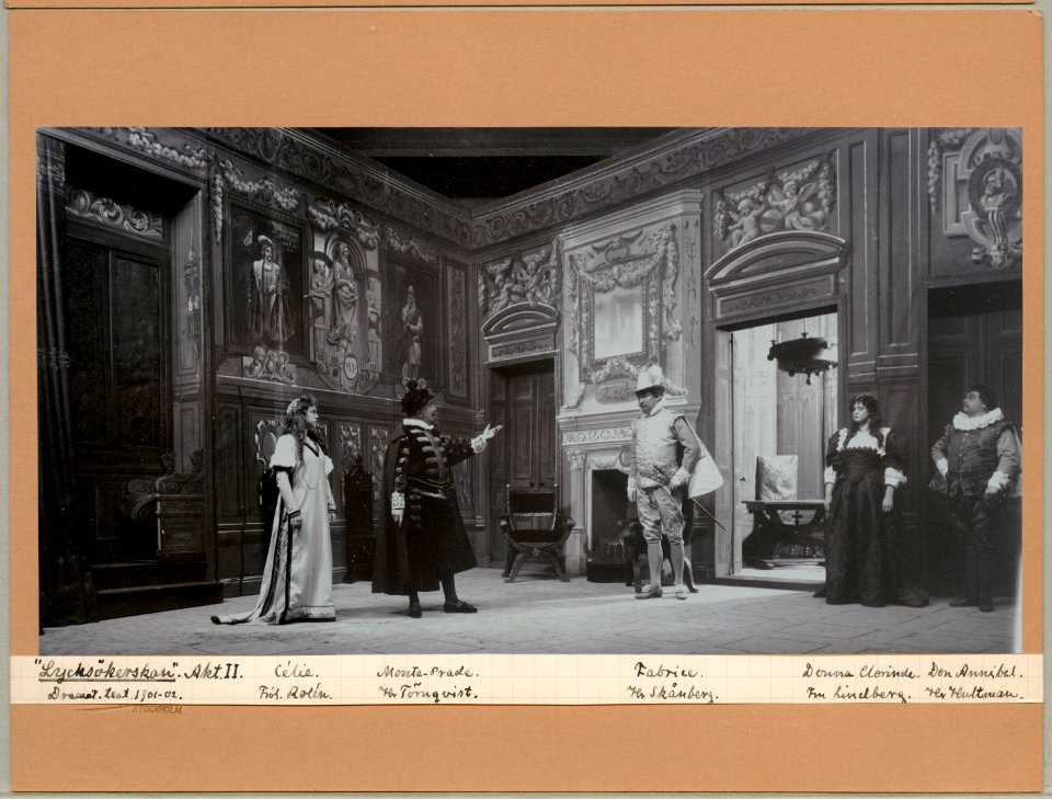 Lycksökerskan, Dramatiska teatern 1902. Föreställningsbild - SMV - H13 036