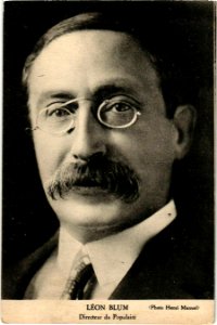 Léon Blum directeur du Populaire - photo Henri Manuel