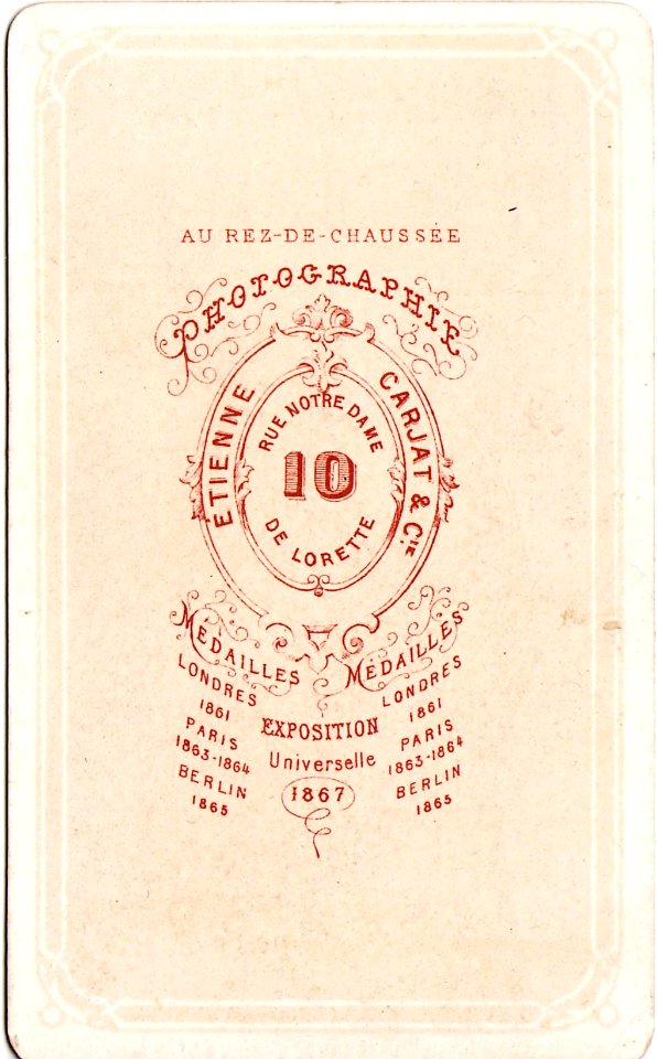 Léon Gambetta Carjat revers
