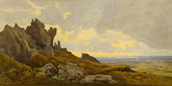Léon SIMON - Le Roc'h Trevezel - aquarelle