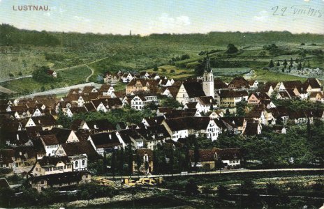 Lustnau vom Österberg (AK 1918 TPk152)