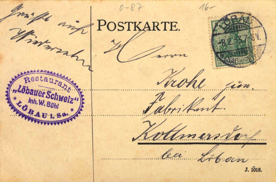 Löbau, Sachsen - Löbauer Schweiz (back) (Zeno Ansichtskarten)