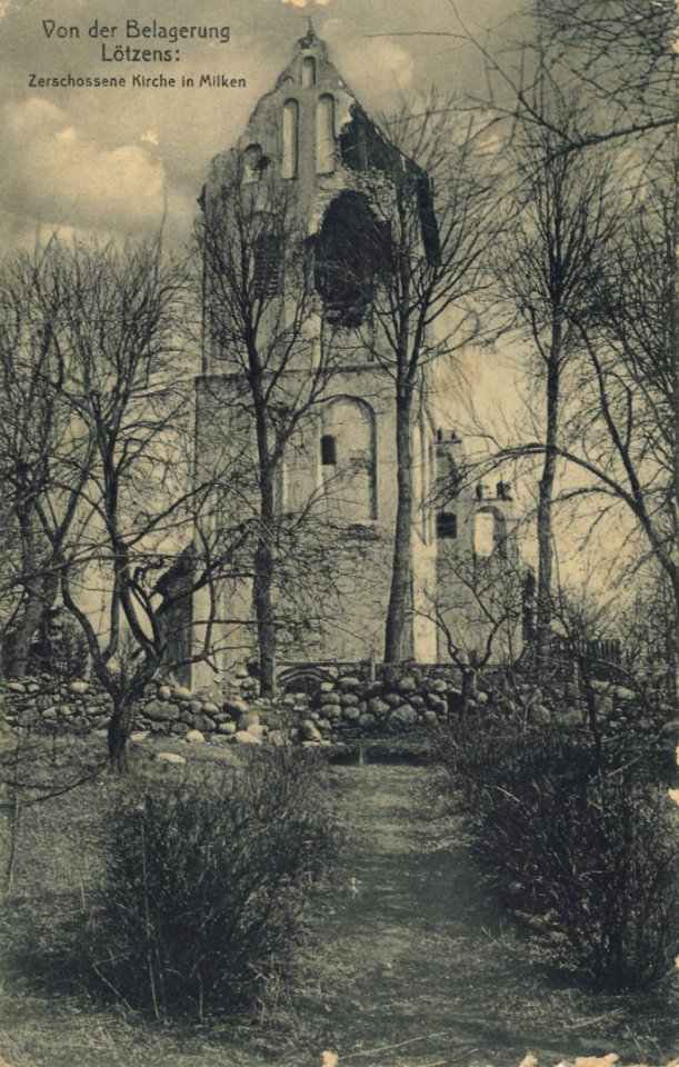 Lötzen, Ostpreußen - Kirche in Milken (Zeno Ansichtskarten)