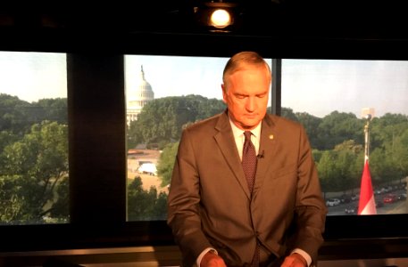Luther Strange on June 13 preparing to talk to Fox and Friends about the Sessions hearing DCMnfWhXoAA 2rg.jpg-large