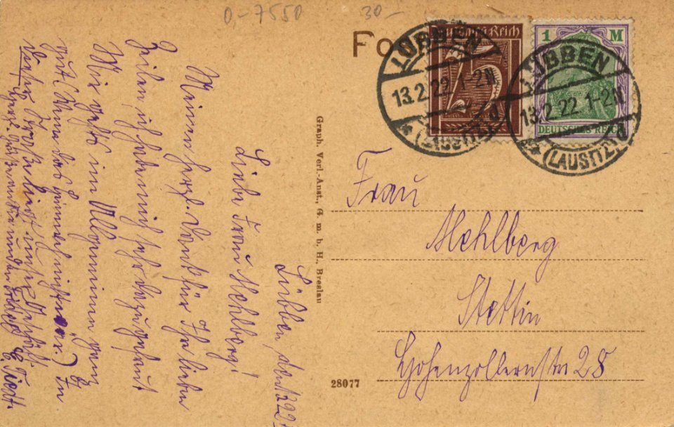 Lübben, Brandenburg - Hauptstraße (back) (Zeno Ansichtskarten)