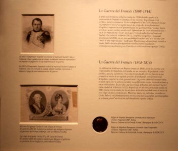 Láminas con Napoleón I Bonaparte y los reyes Carlos IV de España y su consorte la reina María Luisa de Parma