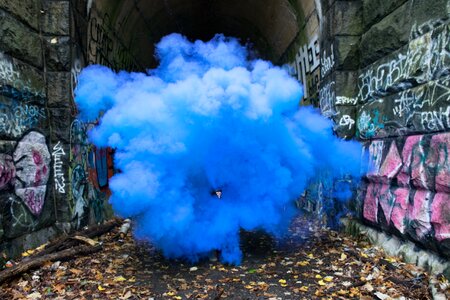 Smoke graffiti leaf