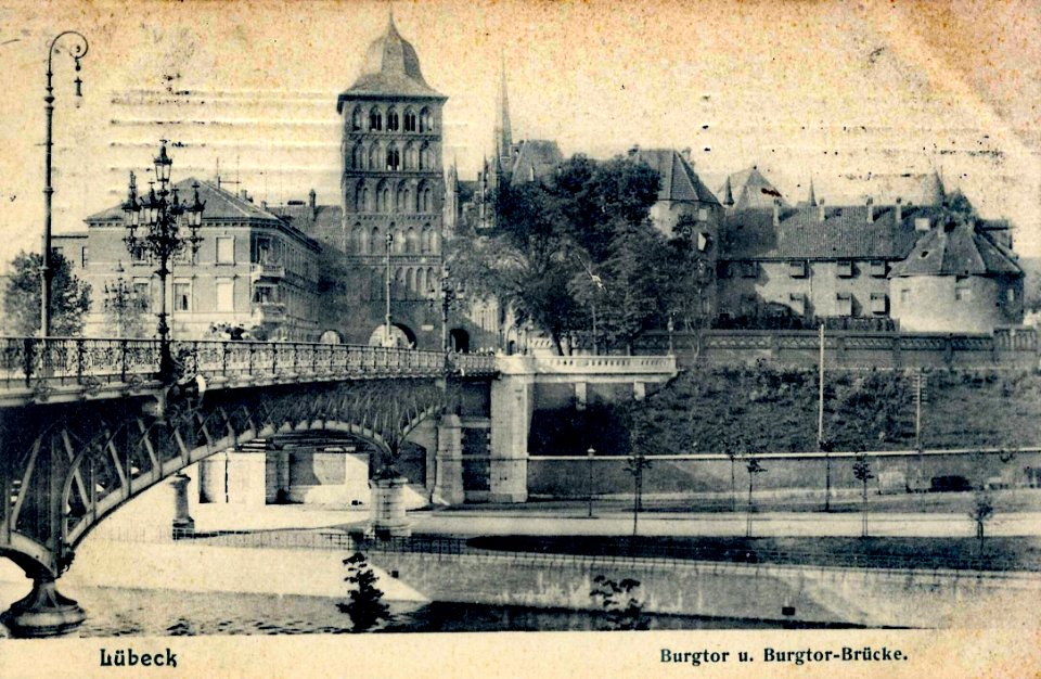 Lübeck, Schleswig-Holstein - Burgtor und Burgtorbrücke (Zeno Ansichtskarten)