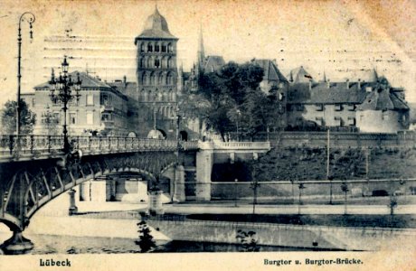Lübeck, Schleswig-Holstein - Burgtor und Burgtorbrücke (Zeno Ansichtskarten)