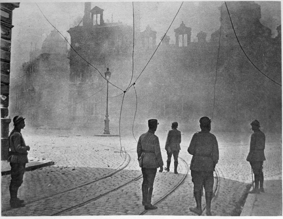 M 183 le 3 avril 1917 incendie de la mairie