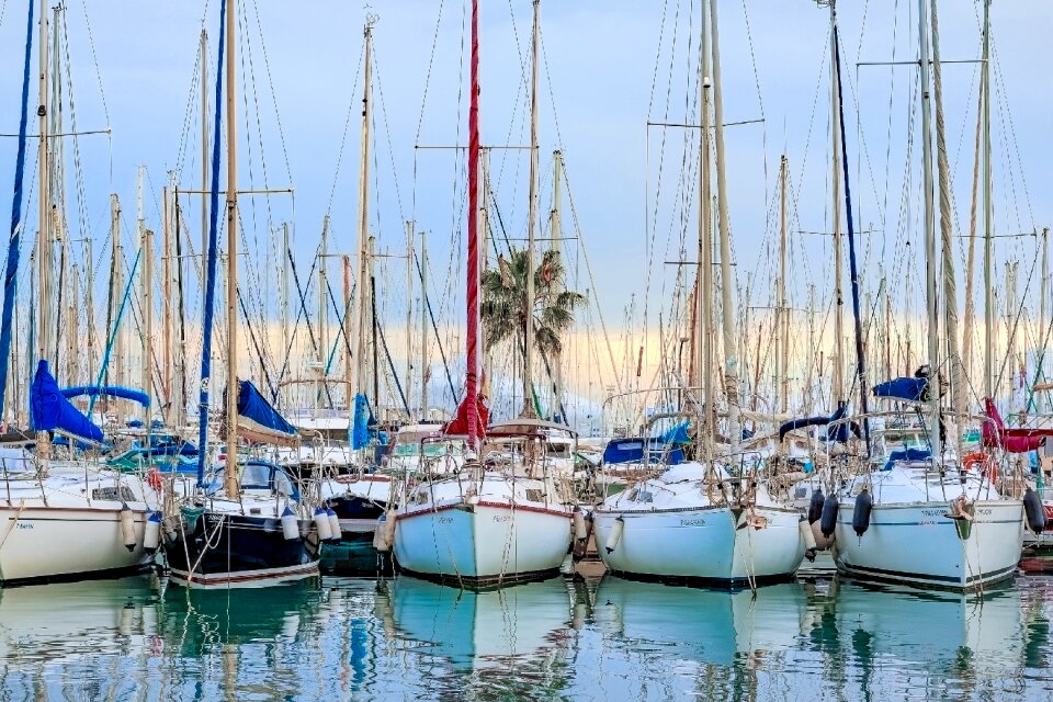 Sailing boat yacht sea