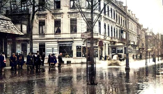 Maastricht, hoogwater Stationsstraat
