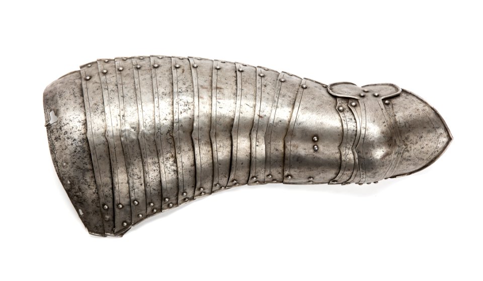 Lårskydd med knäbuckla - Livrustkammaren - 106294
