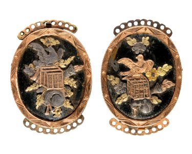 Lås av stål med ornament av guld och silver, 1800-tal - Hallwylska museet - 110497 photo