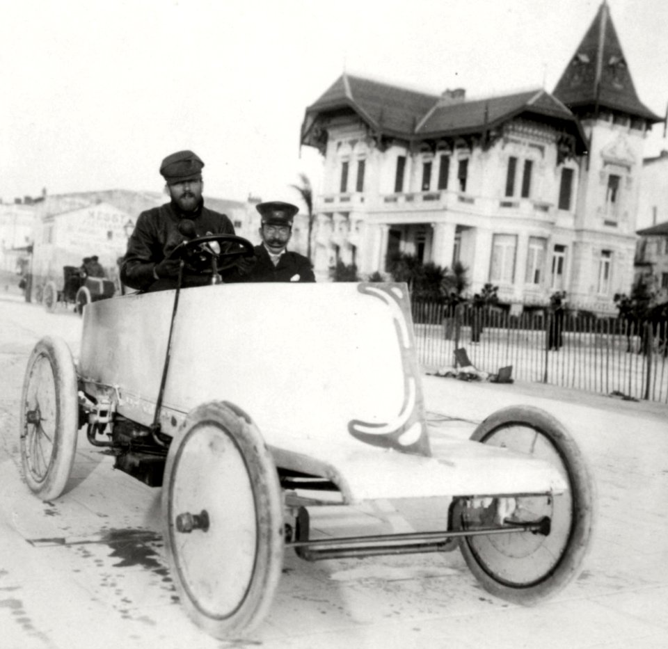 Léon Serpollet vainqueur de sa troisième Coupe Rotschid, à Nice (1903)