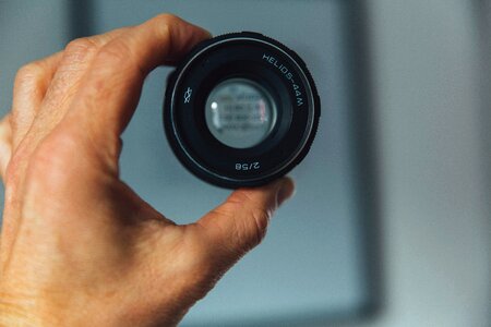 Camera lens black